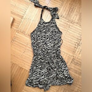 Black and white romper